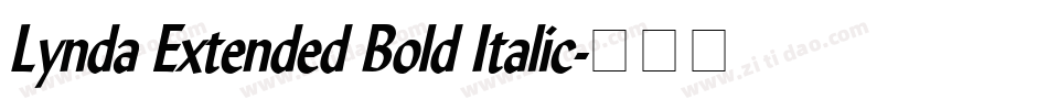 Lynda Extended Bold Italic字体转换